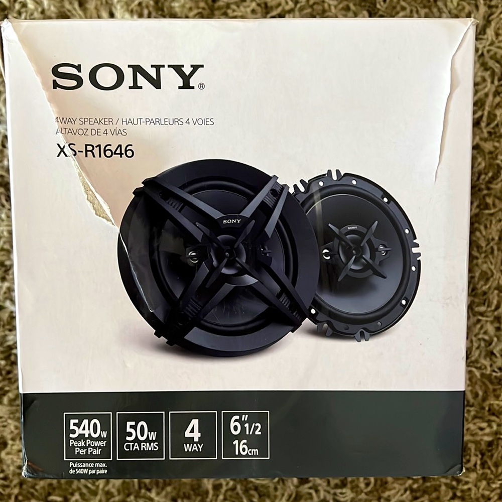 Never used, Sony 4Way Speaker for car. Comes with 2.